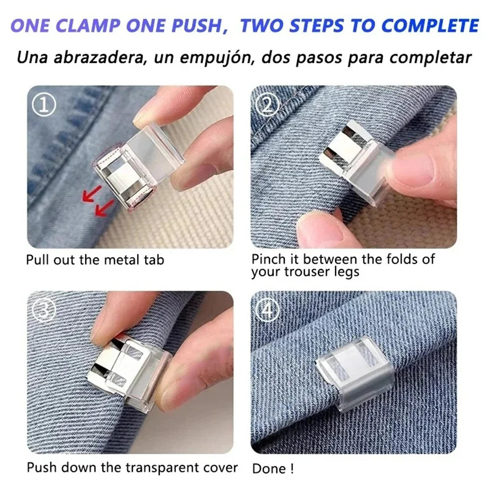 2/4/6/10/20PCS Invisible Leg Shortening Clip,Non-Slip Pants Edge Clip,Hidden Pants Adjuster, for DIY Sewing Craft Clothing Clips