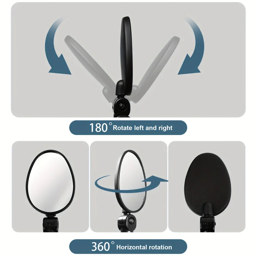 1/2PCS Bicycle Rearview Mirror 360 Degree Adjustable Rotatable Universal Cycling Handlebar Rear View Mirrors for MTB Road Bike