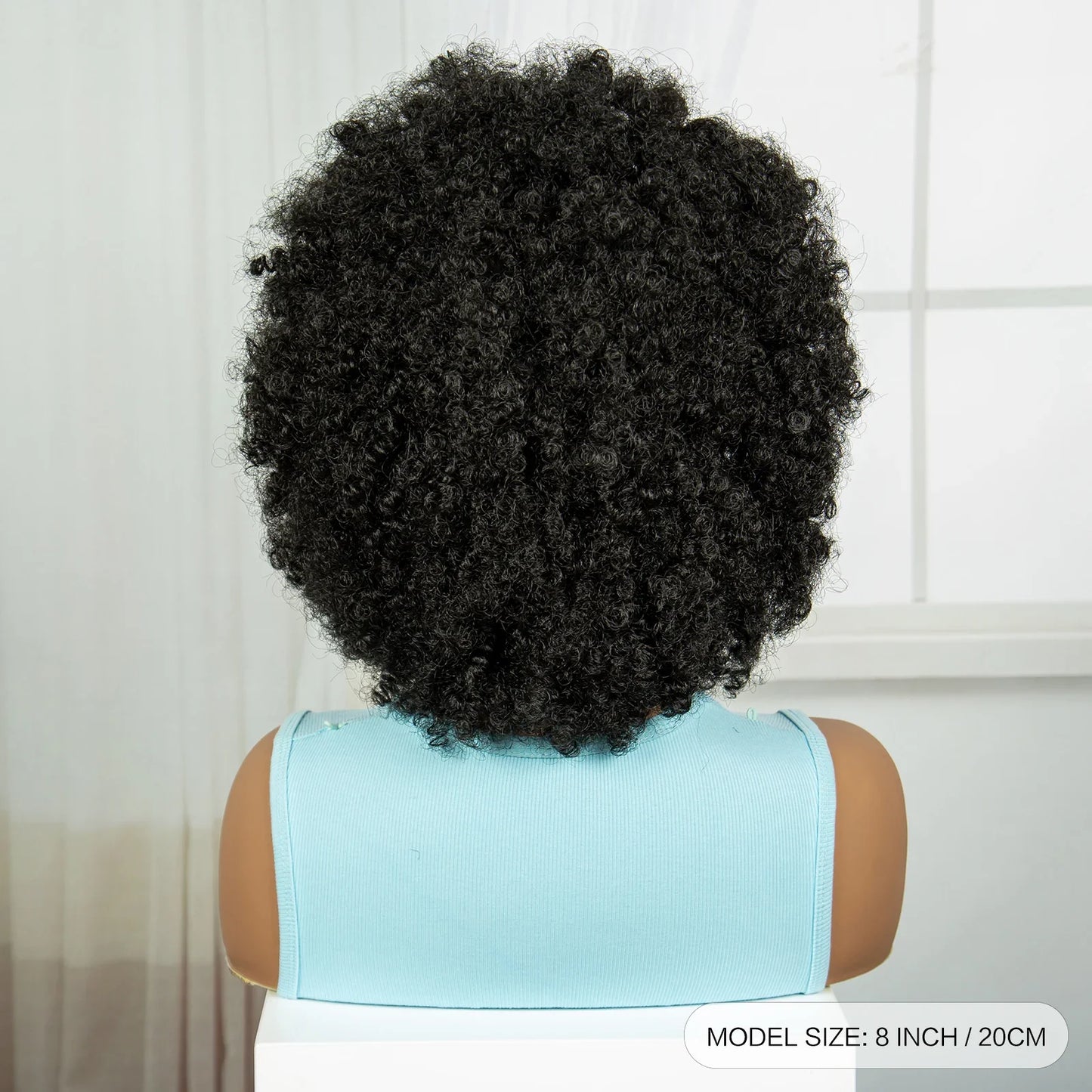 Short Natural Afro Kinky Curly Cornrow Braids Wig | Full Lace | Baby Hair