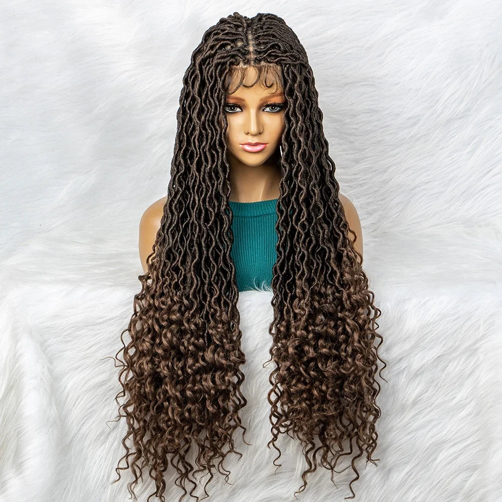 Goddess Box Braids Wig | Curly Ends | Full Lace | Crochet Hair | Black Women