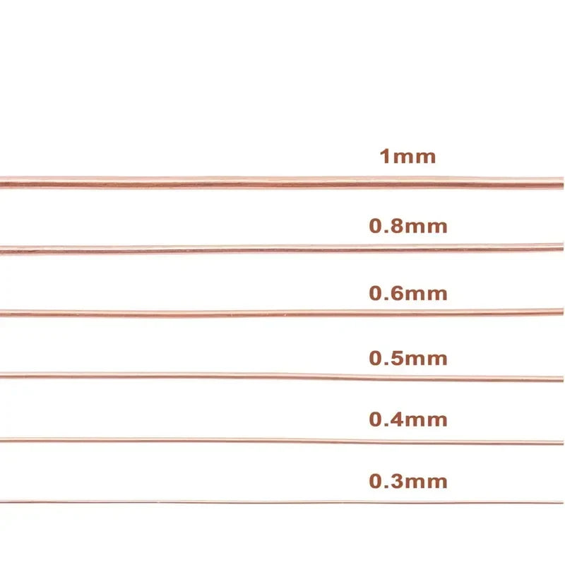 1-10M Bare Copper Wire Copper Wire T2 Copper Coil Conductive Copper Wire,  Bare Line Diameter 0.1/0.15/0.2/0.3/0.4/0.5-5mm
