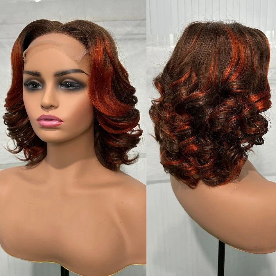 100% Human Hair Curly Bob Wigs | 5x5 HD Lace Closure, Glueless Ready to Wear