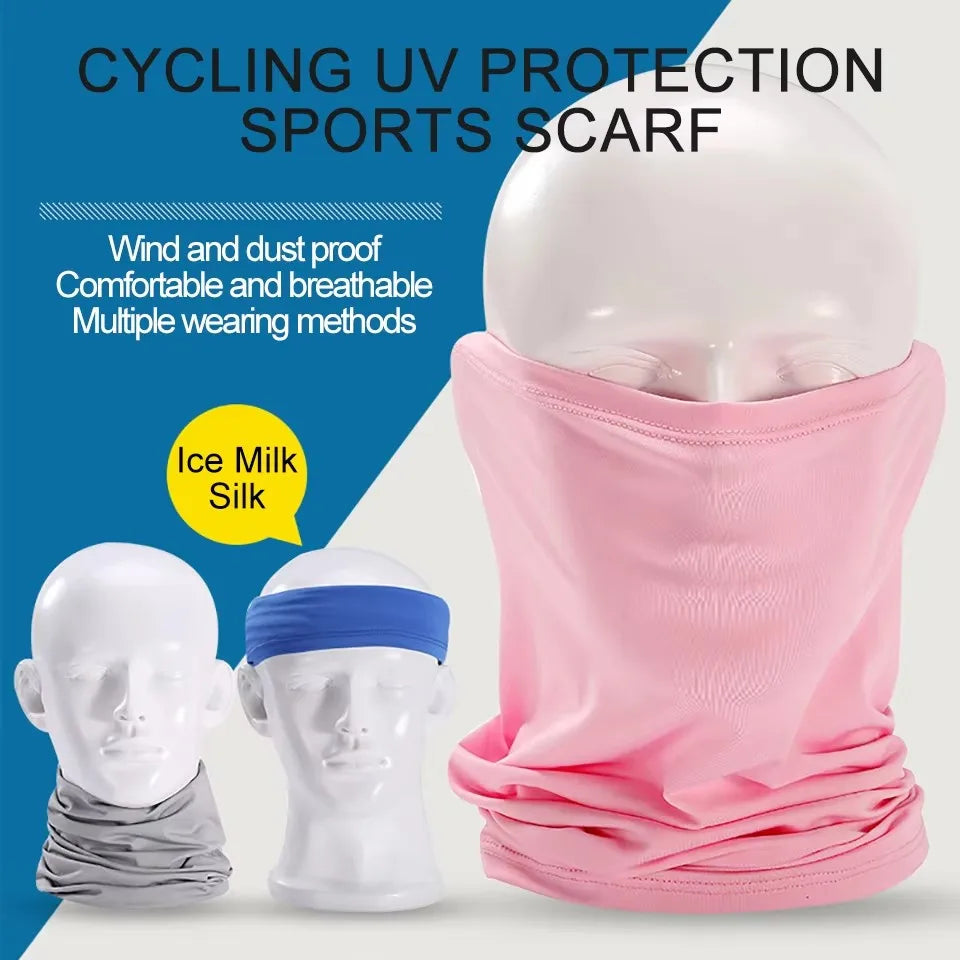 LOOGDEEL Sun Protection Bib Spring and Summer Motorcycle Neck Cover Sports Magic Bandana Riding Mask Full Face Outdoor Ice Silk
