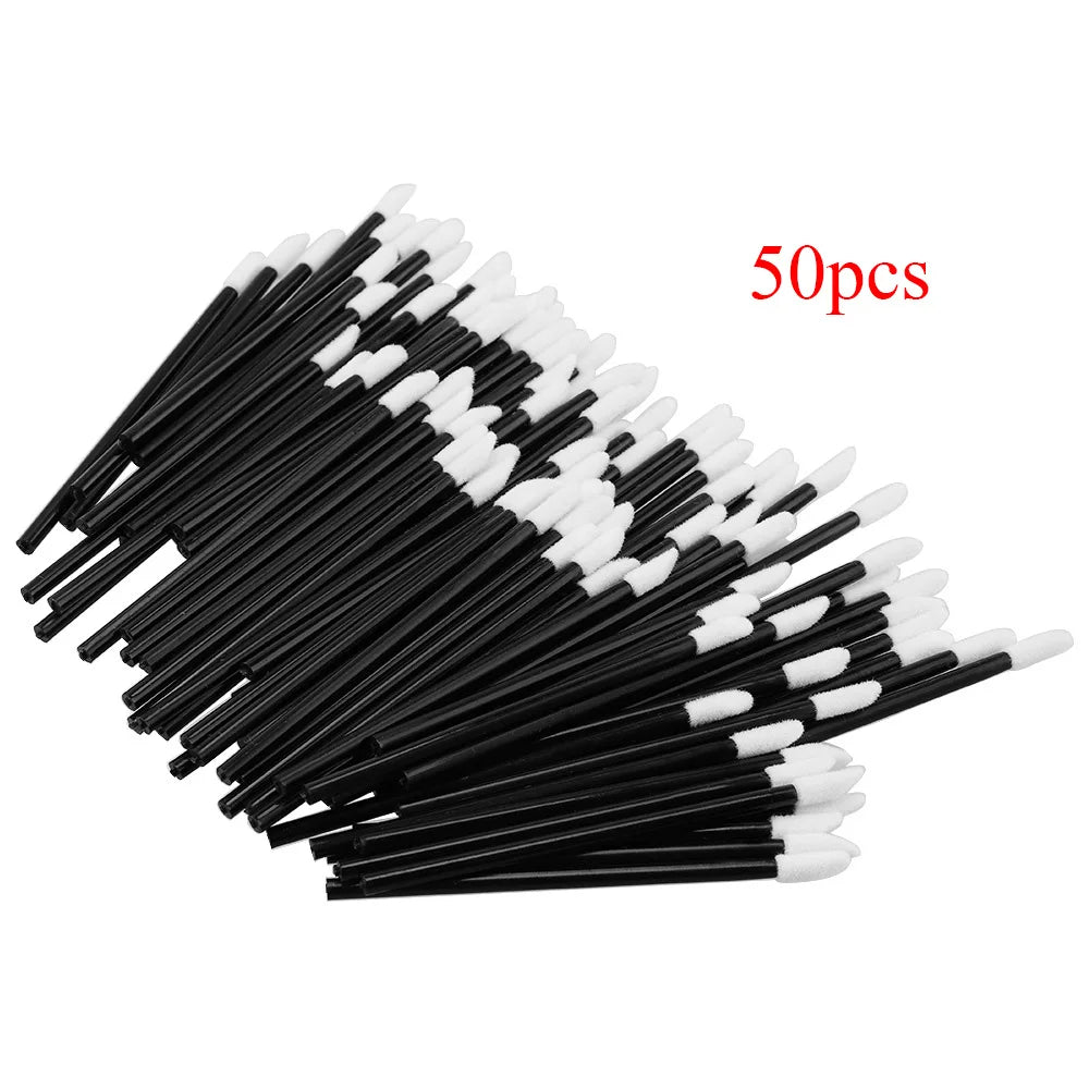 Lanjinglin 5/50 Pcs Lip Brush Reusable Makeup Brushes Lipstick Applicator Wands Eyelashes Extension Tool Beauty Accessories