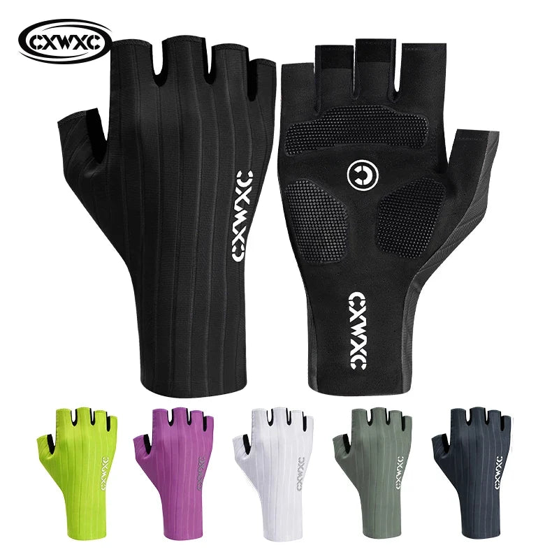 CXWXC Cycling Half Finger Gloves Men Women Breathable Anti-slip Glove Fitness Sport Training Gloves With Extended Wrist Guard