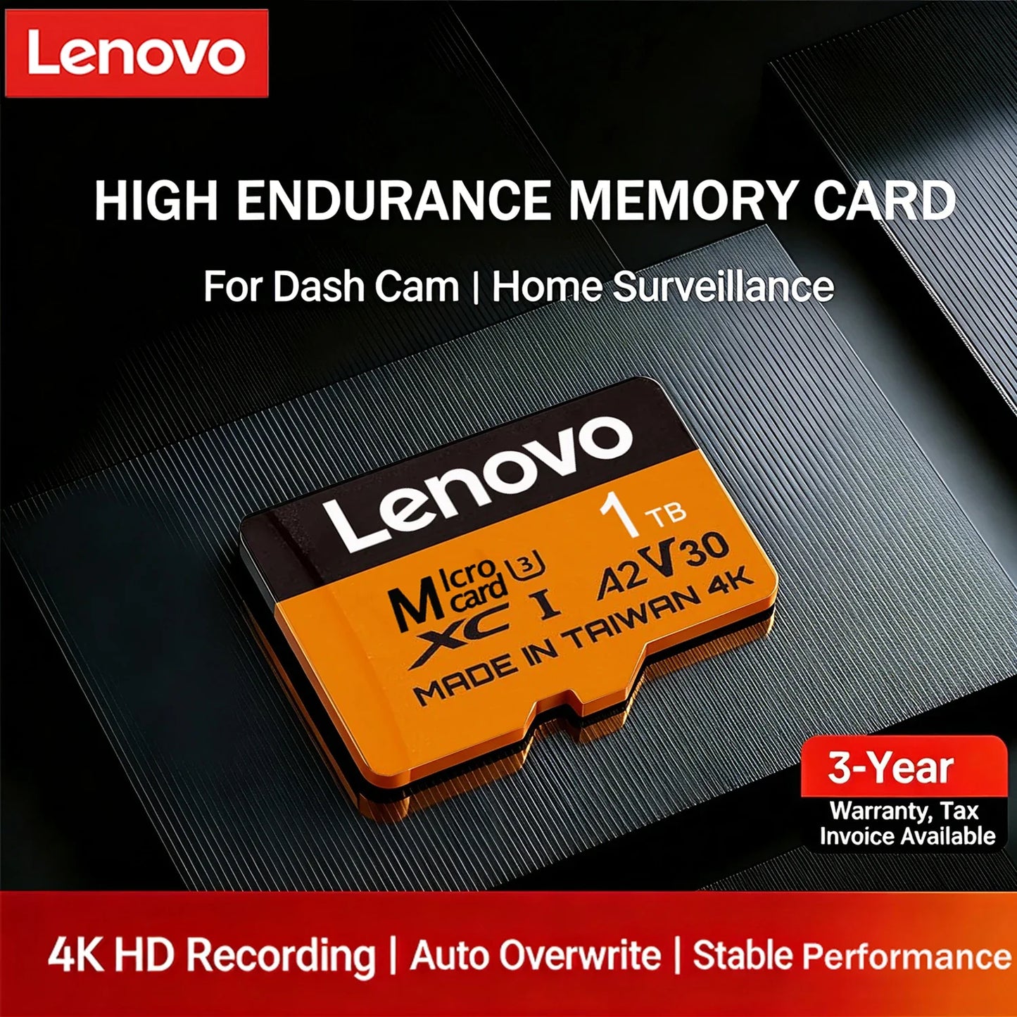 Lenovo High Speed Cartao De Memoria U3 V30 UHS-1 Class 10 Storage Card 1TB 512GB Micro SD Card Flash Cards For Nintendo Switch