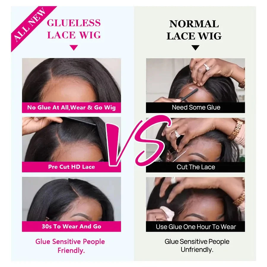 12A Water Wave Bob Wig | Glueless Lace Front Wig | Brazilian Remy Hair | Pre-Plucked