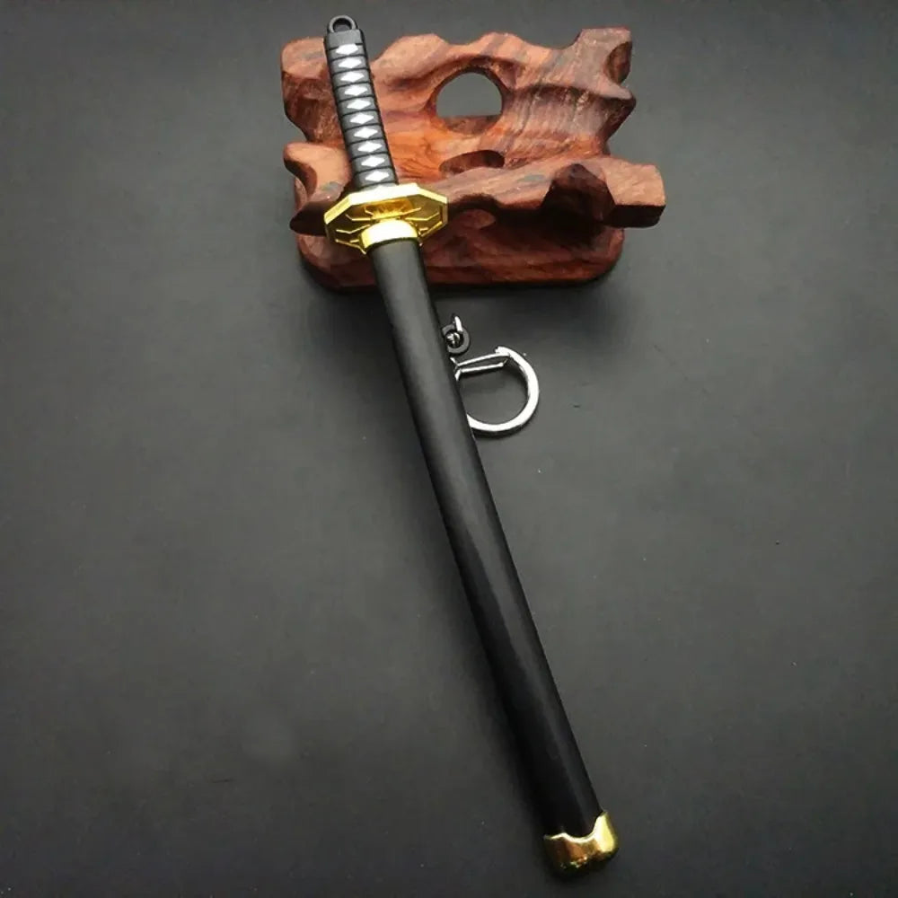 Mini Samurai Sword Keychain Anime Scabbard Key Ring Katana Buckle Key Chain for Men Women Cosplay Toy Jewelry Gift