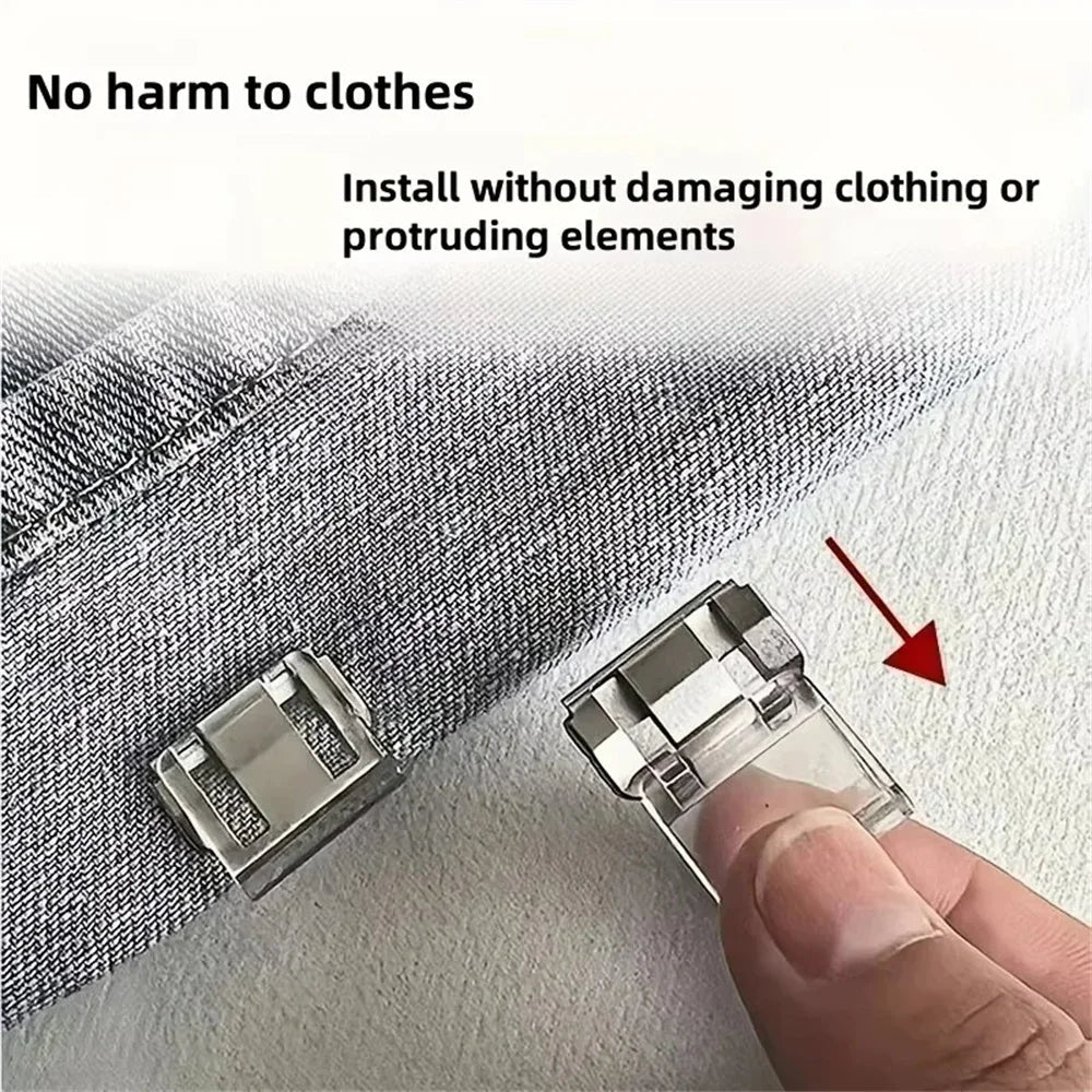 2/4/6/10/20PCS Invisible Leg Shortening Clip,Non-Slip Pants Edge Clip,Hidden Pants Adjuster, for DIY Sewing Craft Clothing Clips