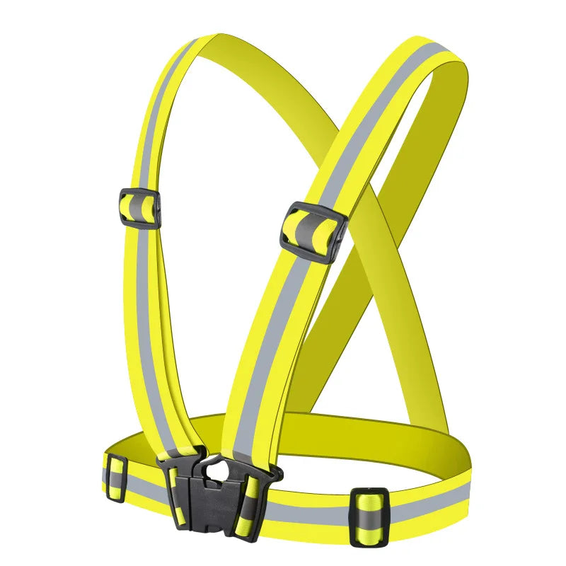 Outdoor Adjustable Safety Vests Night Walking Highlight Reflective Vest Lightweight Biking Safety Straps Running Jackets