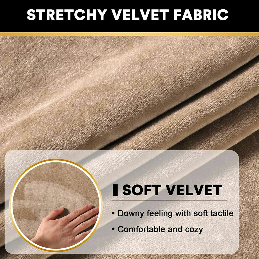 Super Soft Velvet Sofa Cover for Living Room Stretchy Washable Furniture Protector Luxury Universal Sofa Seat Cushion Cover Home