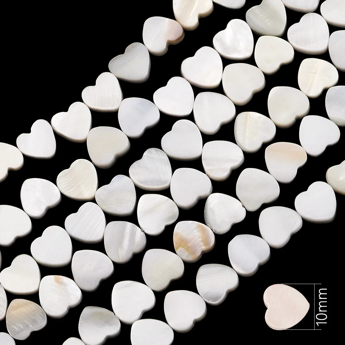 Natural Shell Beads Mother of Pearl Love Star Oval Round Flat Loose Spacer Beads for Jewelry Making DIY Charm Bracelet Necklace