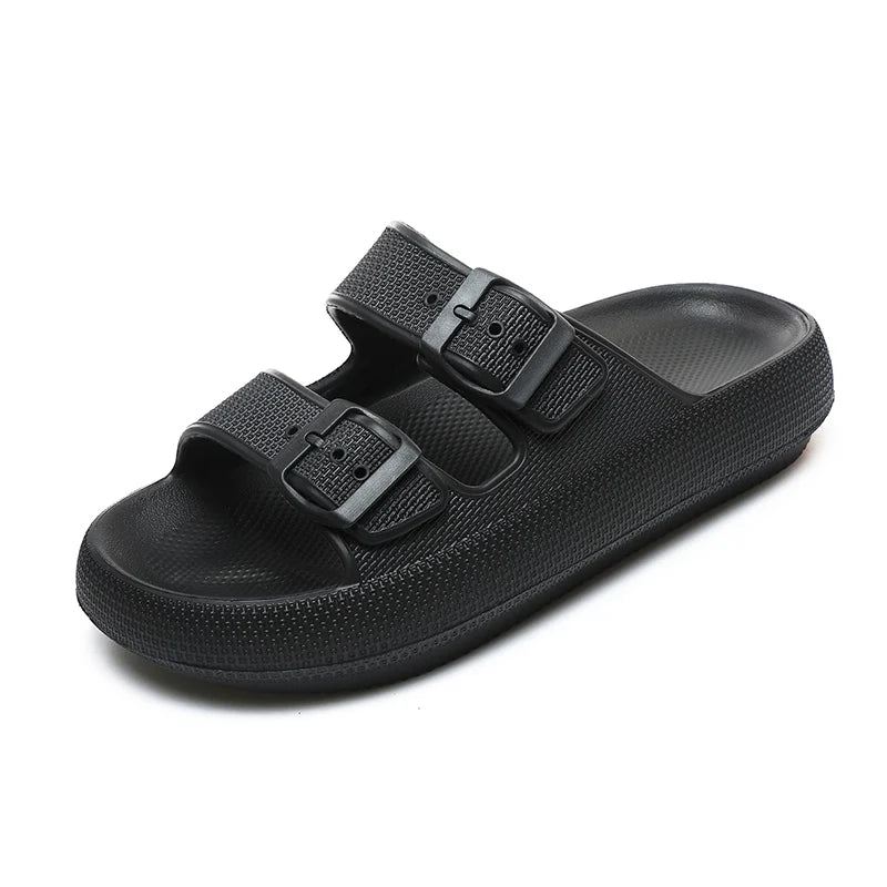 Women's Thick-Soled 4cm Platform Slippers Summer New Non-Slip Casual Beach Sandals Outdoor Indoor Comfortable Buckle slides