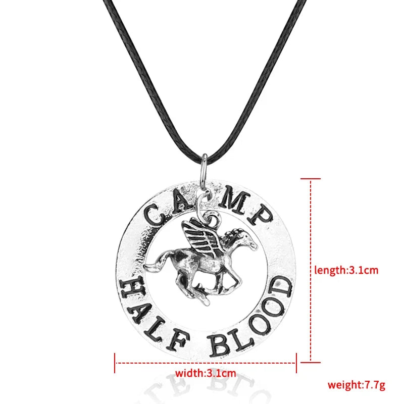 Fashion Movie Jewelry Charm Flying Horse Pendant Necklace Men Women Fans Gifts Sweater Accessory Gifts