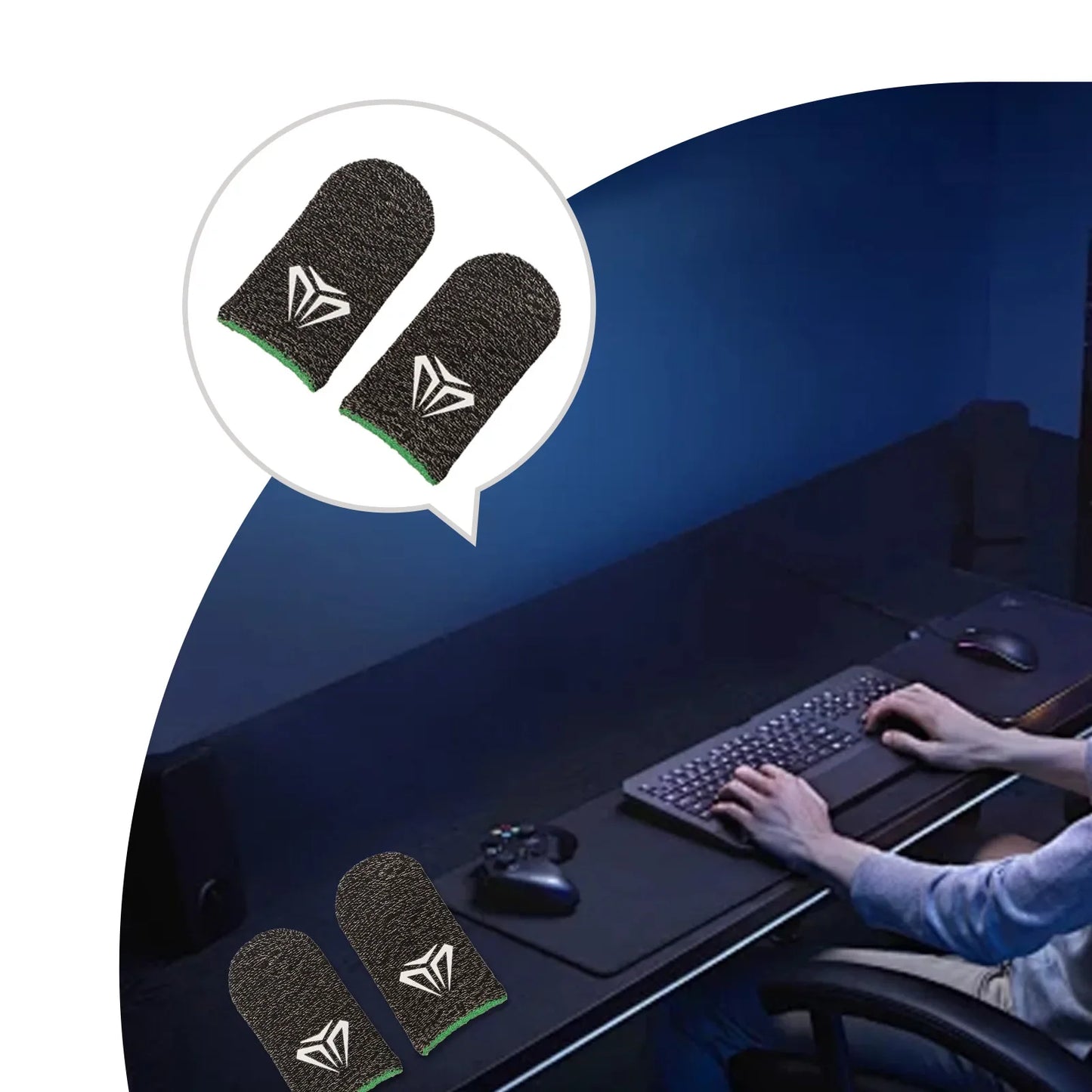 Hot Sales Game Fingertip Gloves Sweatproof Anti-slip Gamer Thimbles Touch Screen Finger Sleeve Breathable Fingertip Parts