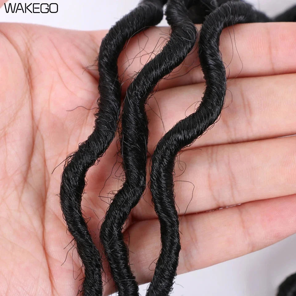 Goddess Faux Locs Crochet Hair | 18" Soft Curly Braids | Ombre Dreadlocks Extensions | 24 Strands/Pack