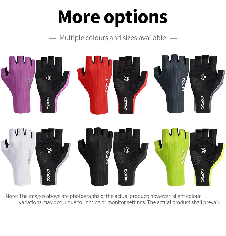 CXWXC Cycling Half Finger Gloves Men Women Breathable Anti-slip Glove Fitness Sport Training Gloves With Extended Wrist Guard