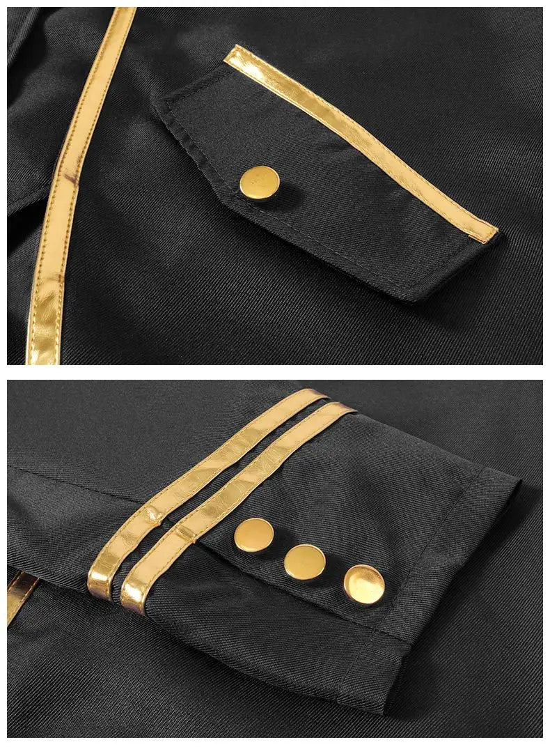 Men's Classic Medieval Vintage Tailcoat Halloween Cosplay Victorian Renaissance Style Steampunk Medieval Jacket Costume