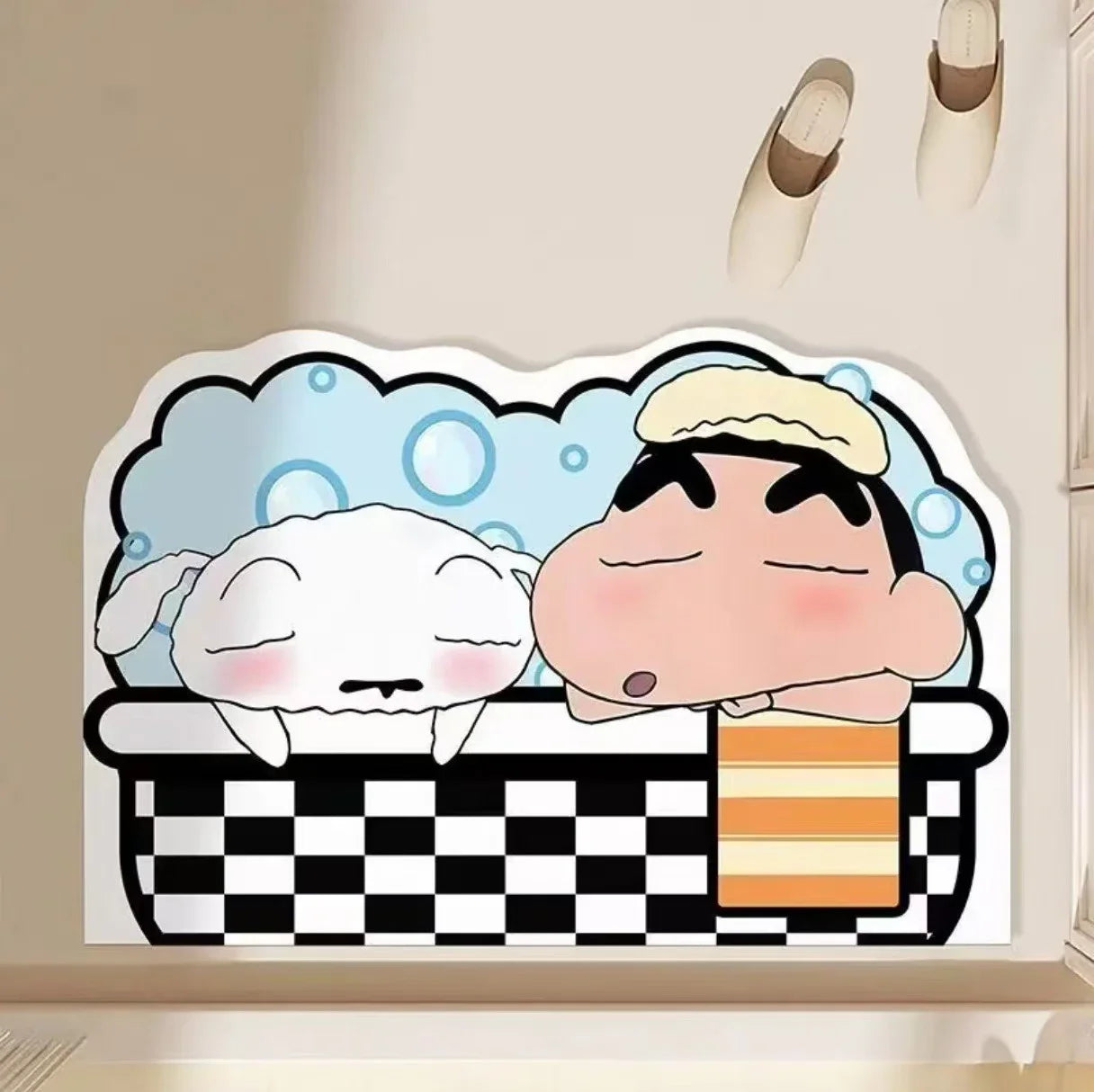 30*40cm Shower Room Water Uptake Mat Quick Drying Fashionable and Exquisite Cartoon Crayon Shin Chan Anime Anime Periphe