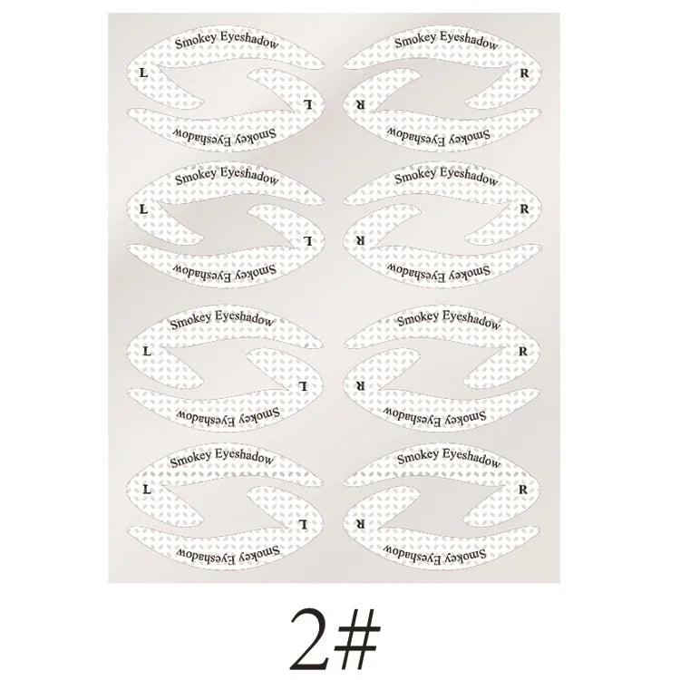 4 Sheets Quick Stencils Eyeliner Eye Makeup Shaping Auxiliary Stickers Eyeshadow Eyebrows Styling Drawing Template Guide Card