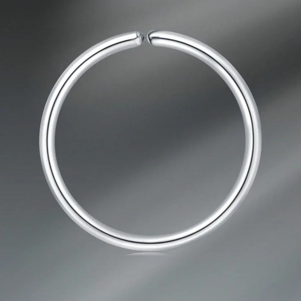 1pc Stainless Steel Nose Septum Clicker 20G 16G Flower Cubic Zirconia Decorated Piercing Nose Ring, Suitable For Daily Wear
