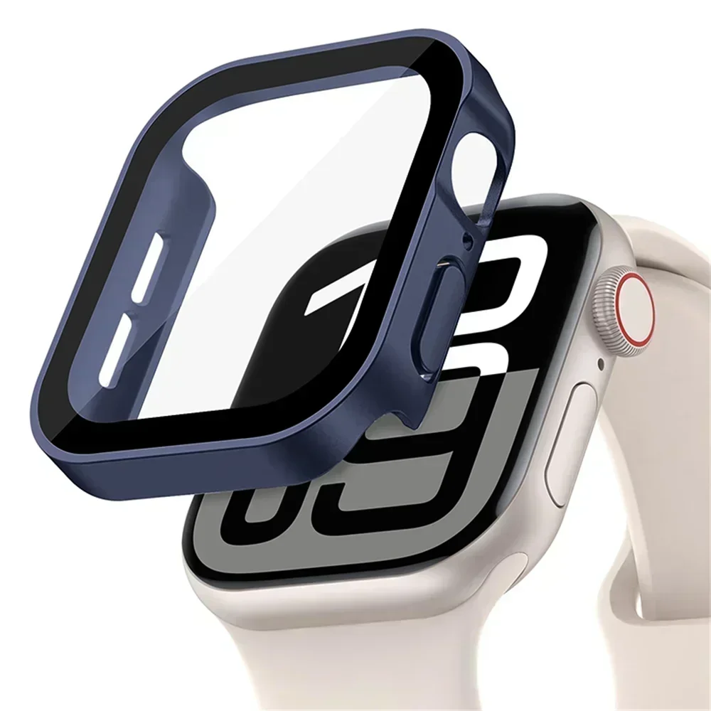 Screen Protector for Apple Watch 10 Case 46mm 42mm 45mm 44mm 41mm 40mm 44 Tempered Glass PC bumper Cover Series 7 8 9 SE 6 5 4