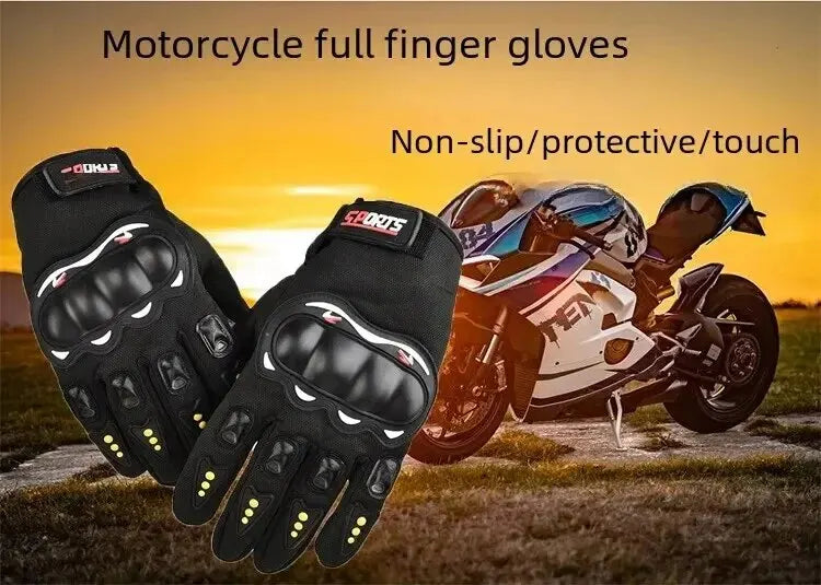 Full-finger Motorcycle Gloves Men Touch Screen Outdoor Off-road Sports Cycling Motorcycle Finger Gloves