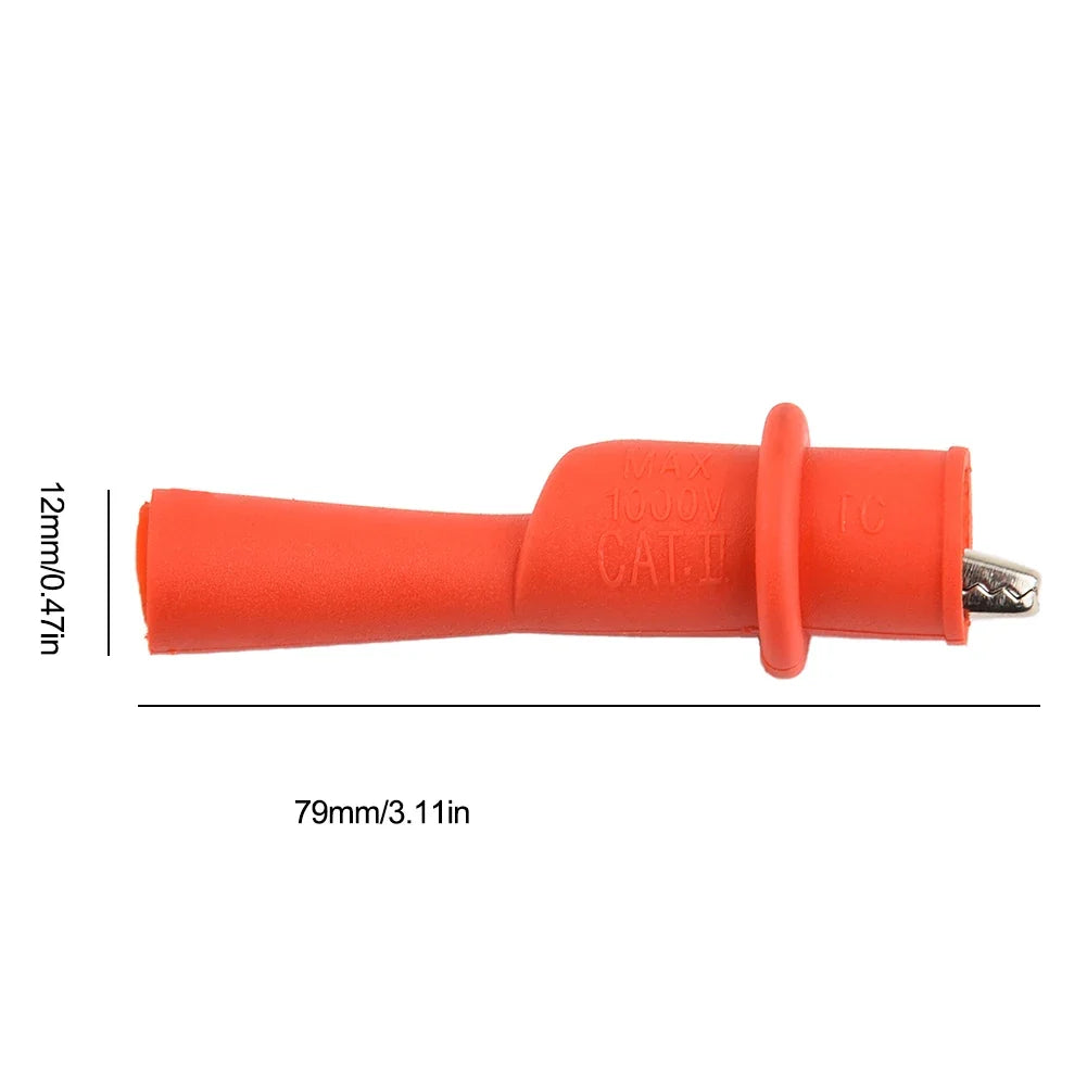 2pcs Red+Black Wire Tips Test Clip Clamp For Multi-Meter Tester AC DC 10A 1000V Multimeter Tool Accessories