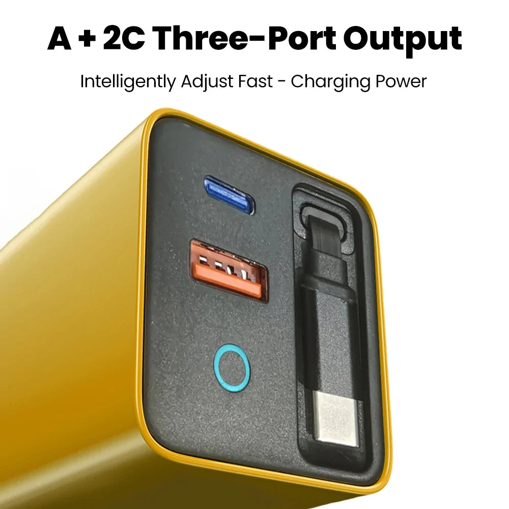 Elough 80W Gallium Nitride Charger Scalable Data Cable for Iphone Huawei A+C Full Protocol Multi Port Charging Head