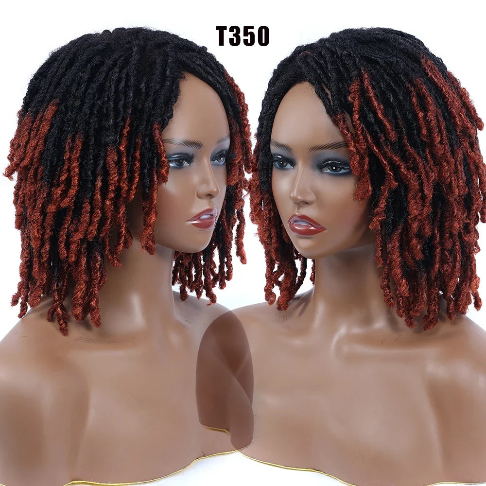10" Braided Bob Wig | Afro Dreadlock Wig | Curly Ends | Synthetic Crochet Wig | Cosplay