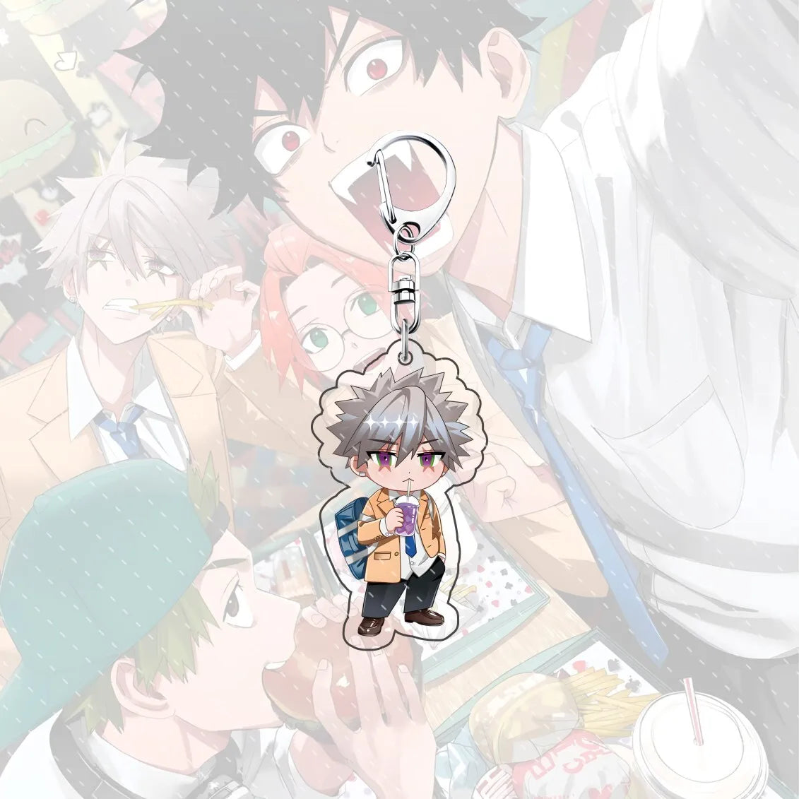 Comic anime Phantom Busters 6 cm acrylic backpack pendant cute keychain decoration collectible gift