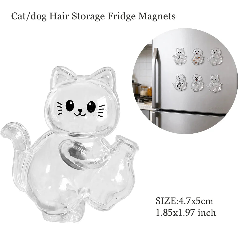 Transparent Cute Dog Pendant Keychain Creative Pet Hair Storage Capsule Hanging Ornament for Pet Lover DIY Pet Memorial Keychain