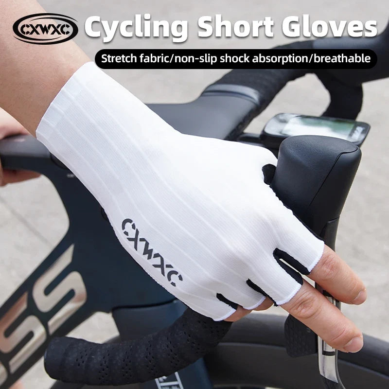 CXWXC Cycling Half Finger Gloves Men Women Breathable Anti-slip Glove Fitness Sport Training Gloves With Extended Wrist Guard