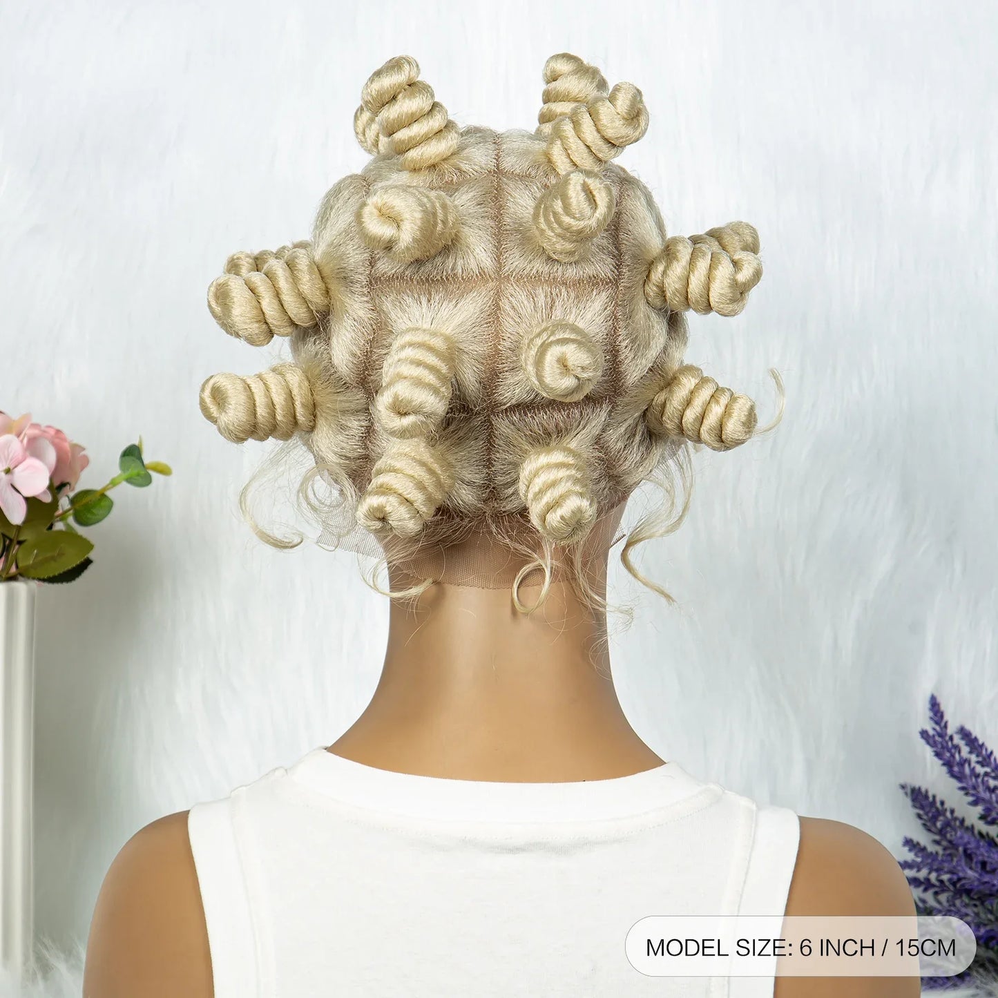Knotless Braids Wig with Twist Buns | Full Lace African Braiding Hair