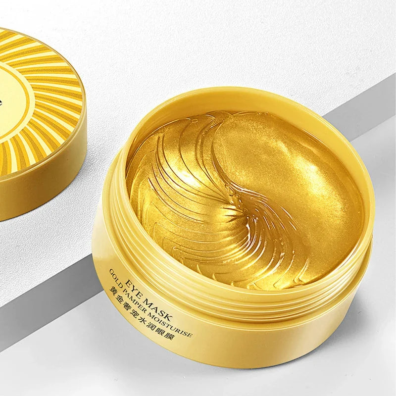 120pcs BIOAQUA  Gold Crystal Collagen Eye Mask Anti Dark Circles Anti-Wrinkles Seaweed Moisturizing Eye Patches Eyes Skin Care