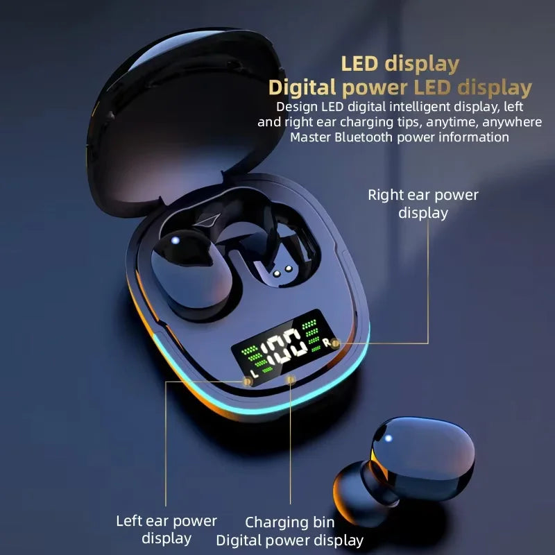 G9S Bluetooth 5.1 In Ear Wireless Earbuds LED Power Display Low Latency Gaming HiFi Stereo Sports Headphones