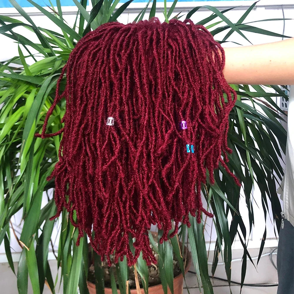10" Braided Bob Wig | Afro Dreadlock Wig | Curly Ends | Synthetic Crochet Wig | Cosplay