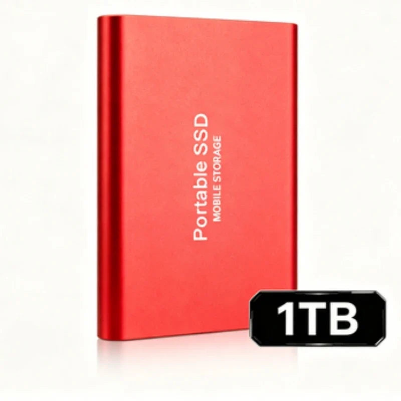 Portable External SSD, 1TB-16TB Large Capacity USB3.1 High Speed Solid State Drive, Lightweight Storage for Laptop, Desktop, Mac