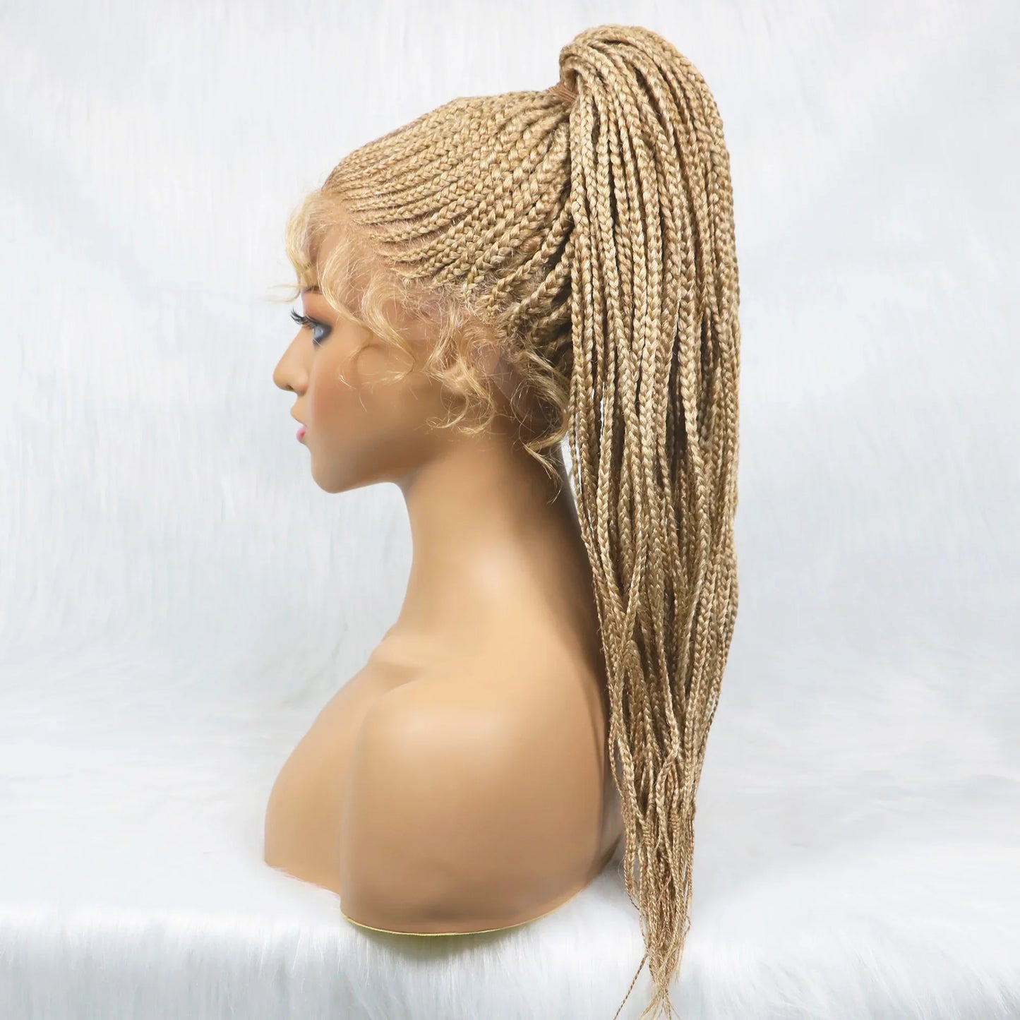 Kima Cornrow & Bantu Knot Braided Wig | Stitch Braids | Full Lace | Heat-Resistant Synthetic Hair