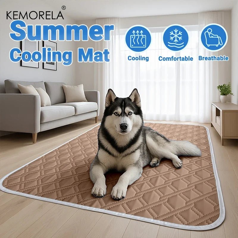 KEMORELA Dog Cat Summer Cooling Pad Mat Washable Puppy Big Dog Ice Gel Bed Mattress Cool Mascotas Cushion Blanket Pet supplies