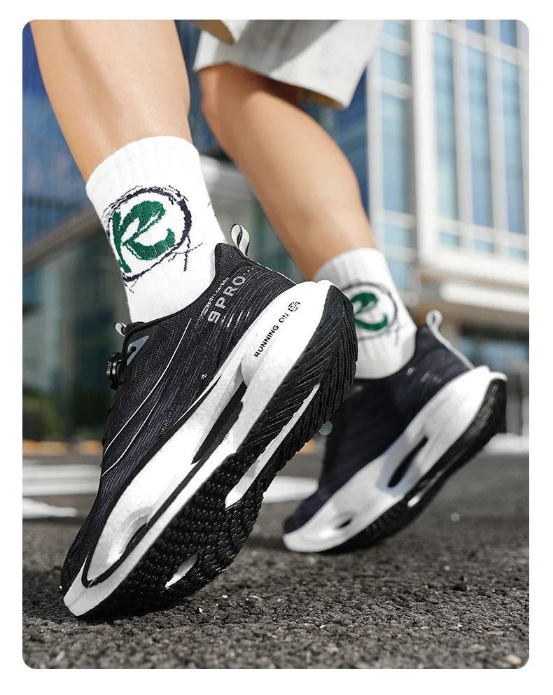 2026 Running Shoes Carbon Board Marathon Men Sports Breathable Lightweight Women's Comfortable Athletic Nonskid Casual Sneakers