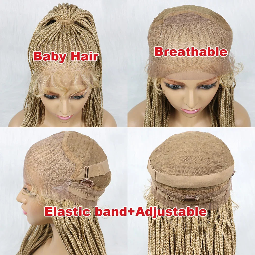 Kima Cornrow & Bantu Knot Braided Wig | Stitch Braids | Full Lace | Heat-Resistant Synthetic Hair