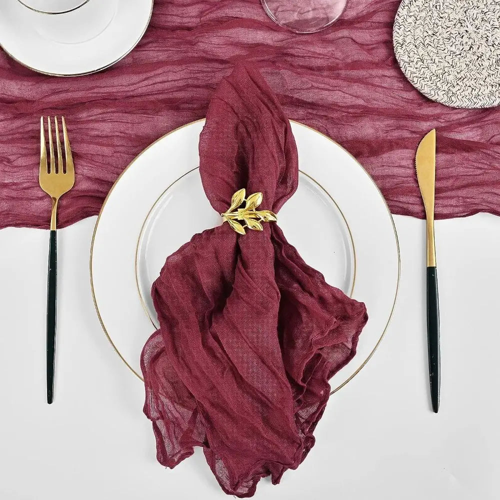 Party Supply Table Decoration Gauze Napkin Soft Thin Cotton Napkin Retro Reusable Placemats Hotel