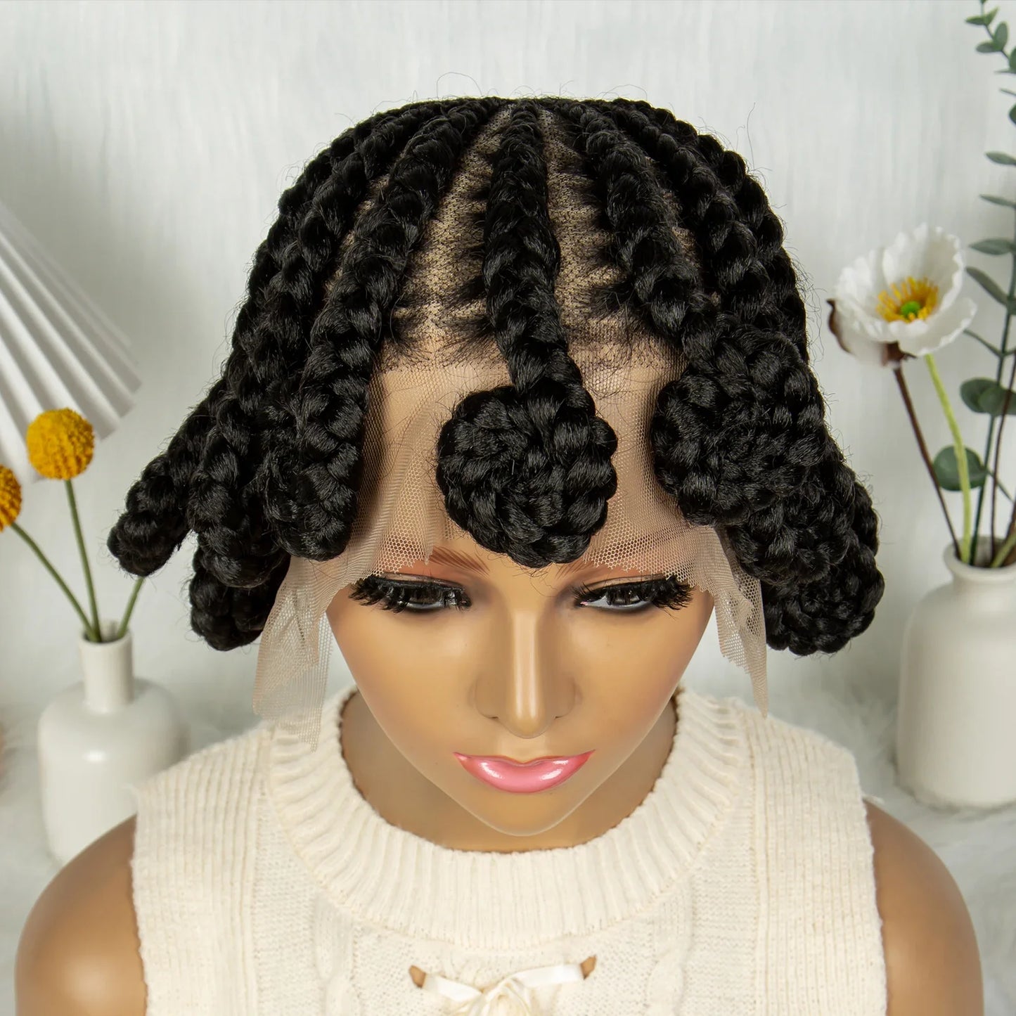 KIMA Dutch Cornrow Braided Full Lace Wig | Easy Install Dreadlocks Braid Wig
