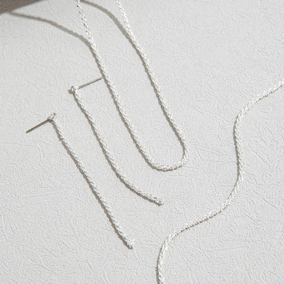 Starry Sky Sparkling Necklace, Women's Clavicle Chain Bracelet, Simple Sparkling Plain Chain, Stackable Design
