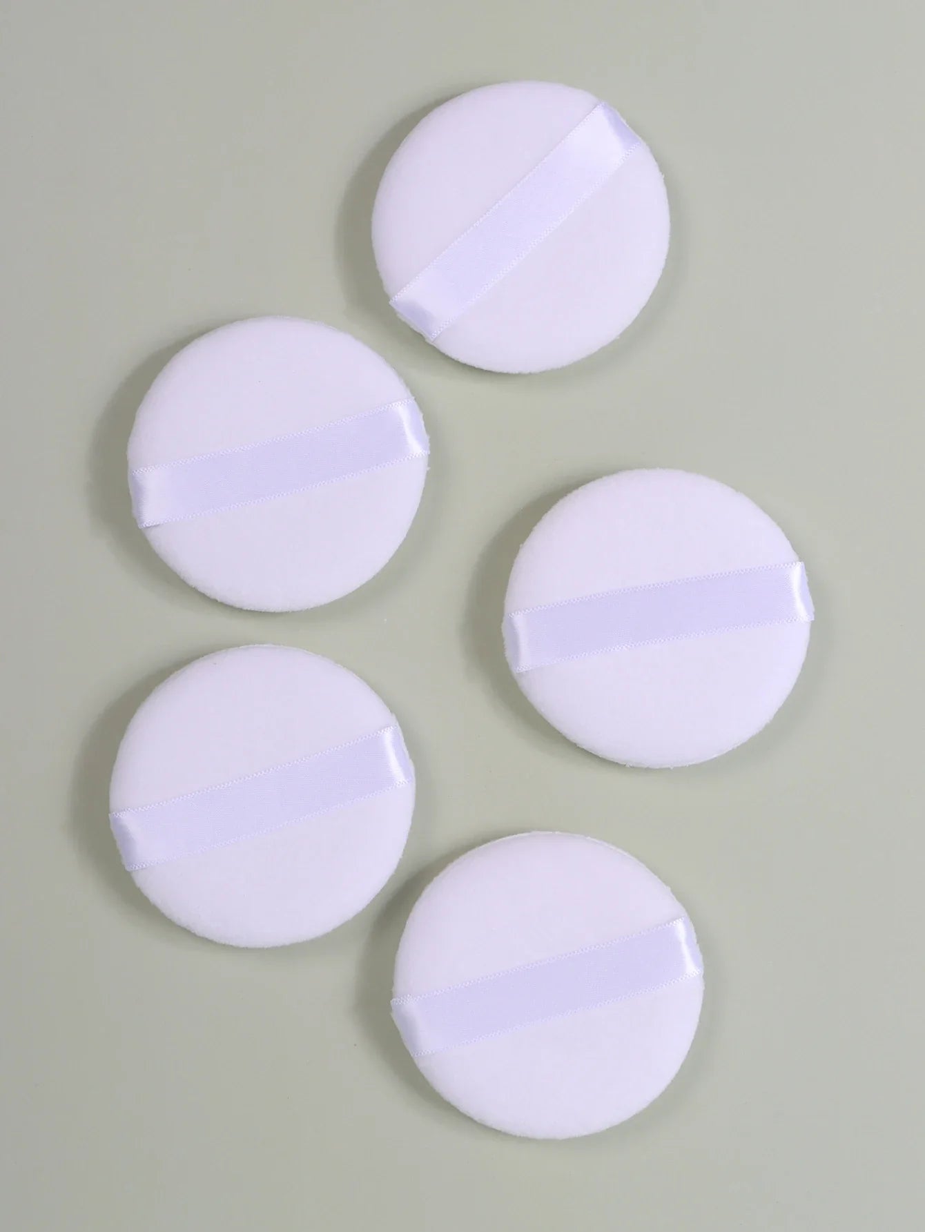2-5-10-20Pcs Portable and Practical High-Grade White Round Powder Puff for Base and Fixing Makeup