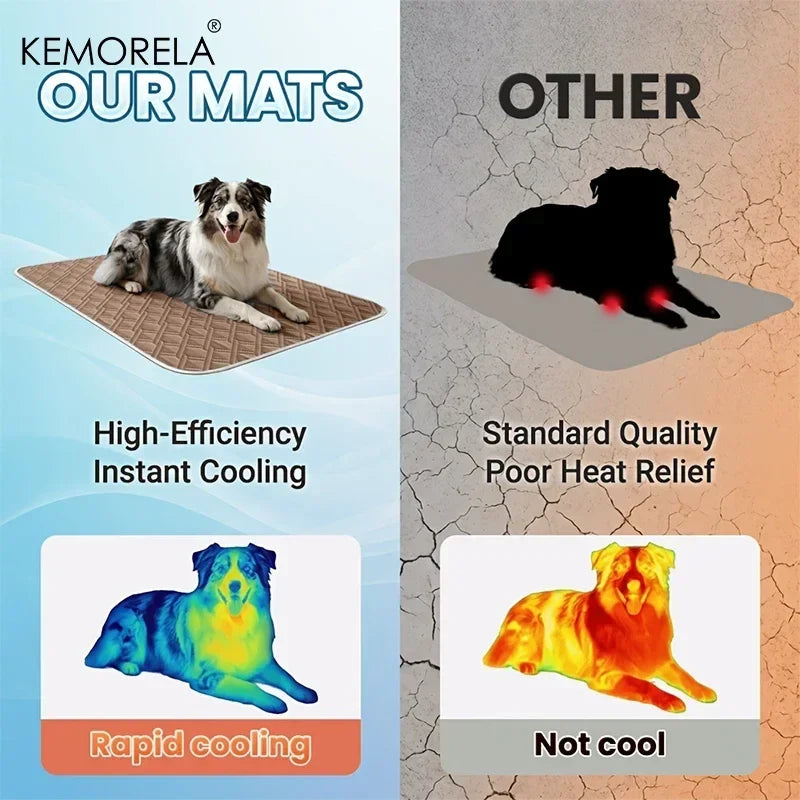 KEMORELA Dog Cat Summer Cooling Pad Mat Washable Puppy Big Dog Ice Gel Bed Mattress Cool Mascotas Cushion Blanket Pet supplies
