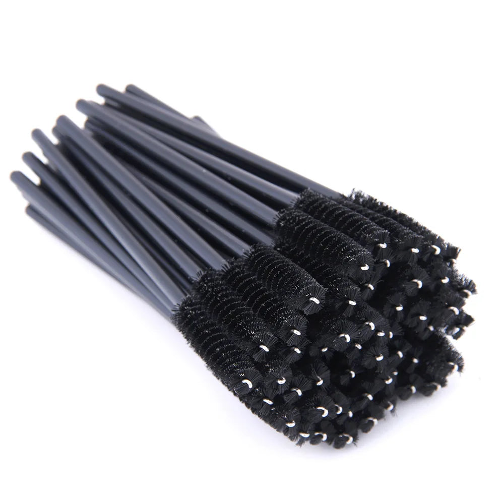 5/50Pcs Black Lashes Brush Cosmetics False Eyelashes Supplies Reusable Makeup Brushes Eyebrow Brush Mascara Wands Make Up Tools