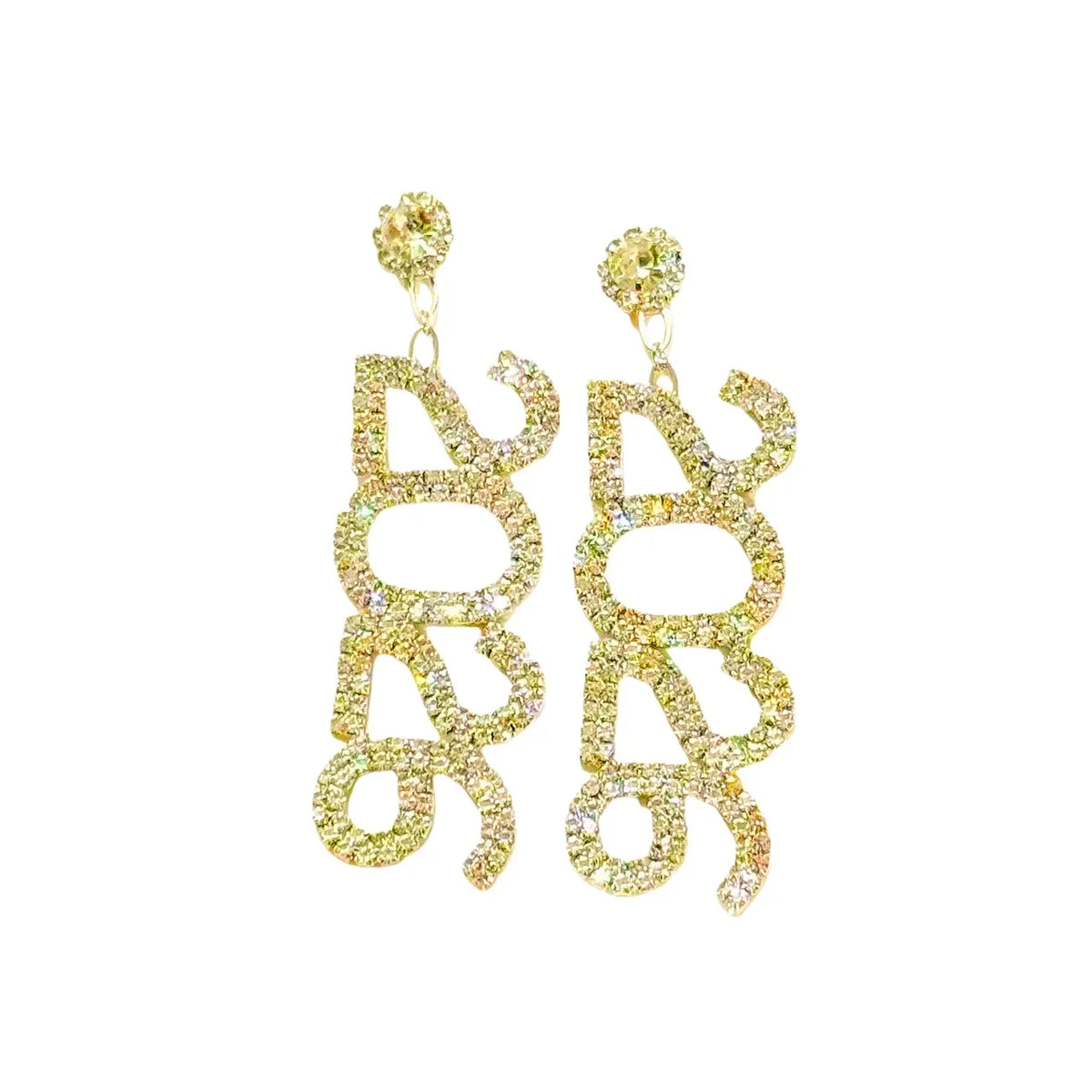 New Full Diamond New Year's Number 2026 Earrings, Christmas Gifts, Personalized Water Diamond Earnail Accessories