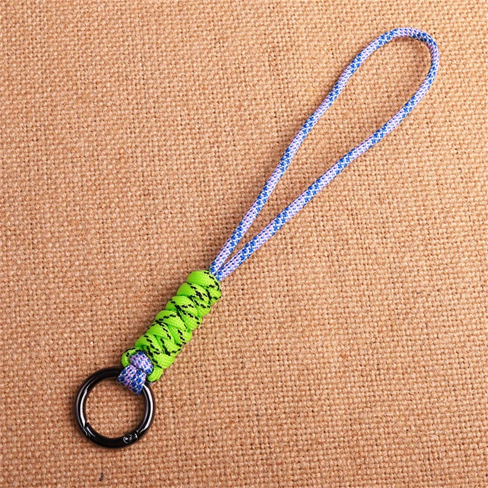 Outdoor Paracord Lanyard Survival Keychain for Men Women Handwoven Backpack Car Keyring Camping Hiking EDC Jewelry Accessories